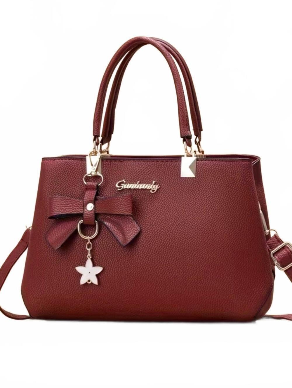 New -Super Cute & Stylish Faux Leather Handbag/Shoulder Bag -Red